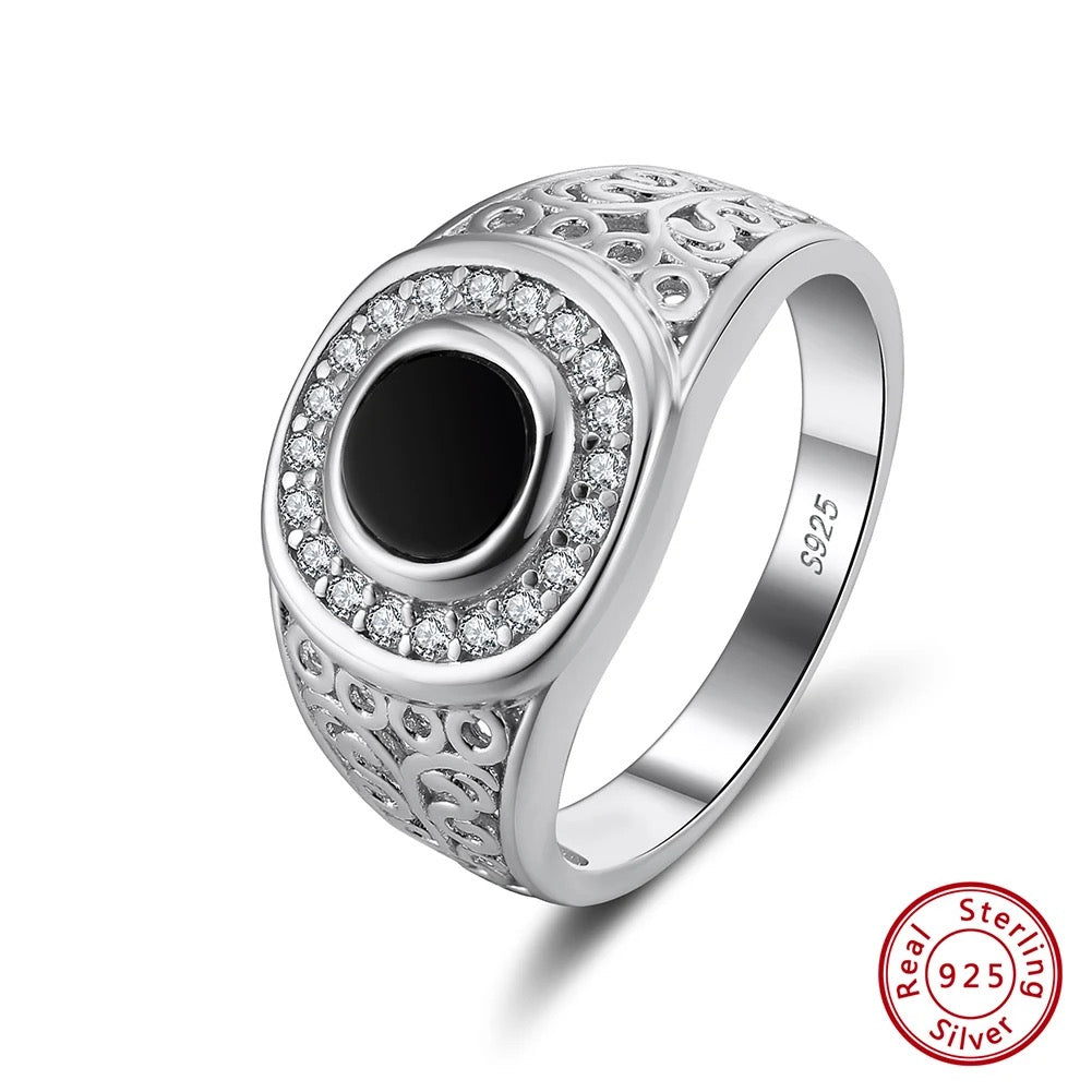 Chevalière à zircon S925