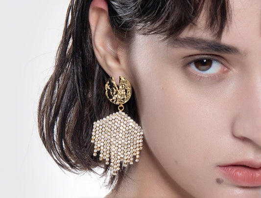 Boucle d’oreille à cristaux