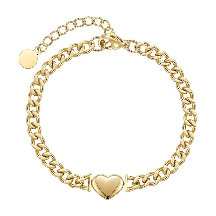 Bracelet à maille coeur