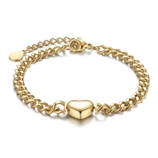Bracelet à maille coeur