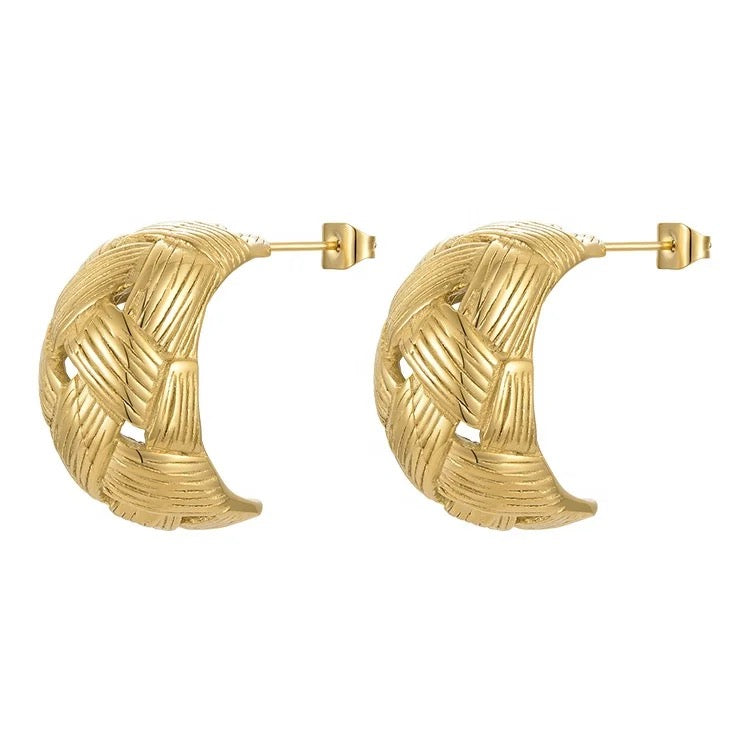 Boucle d’oreille tissé