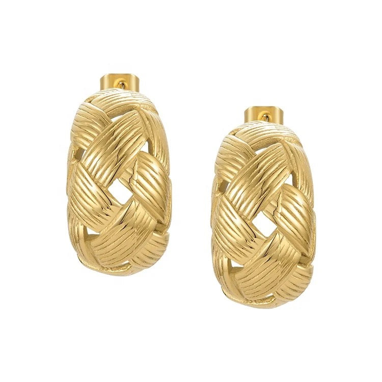 Boucle d’oreille tissé