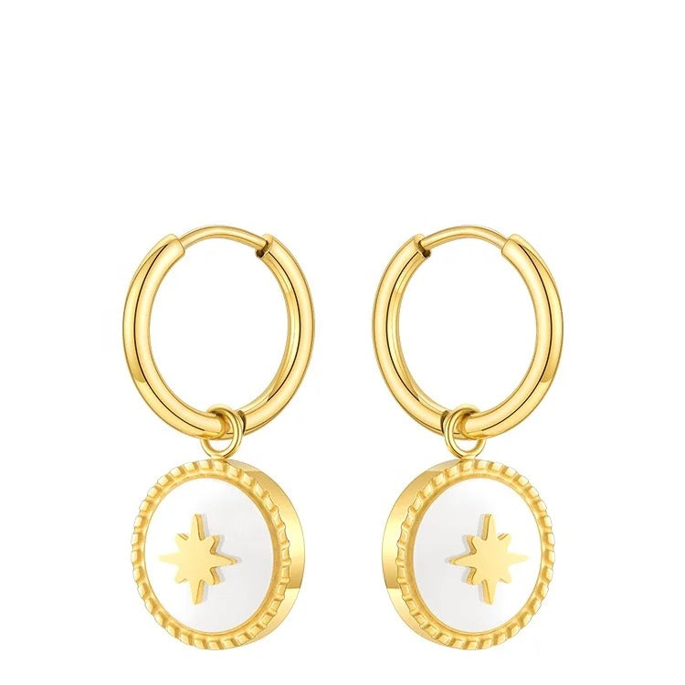 Boucle d’oreille en acier.
