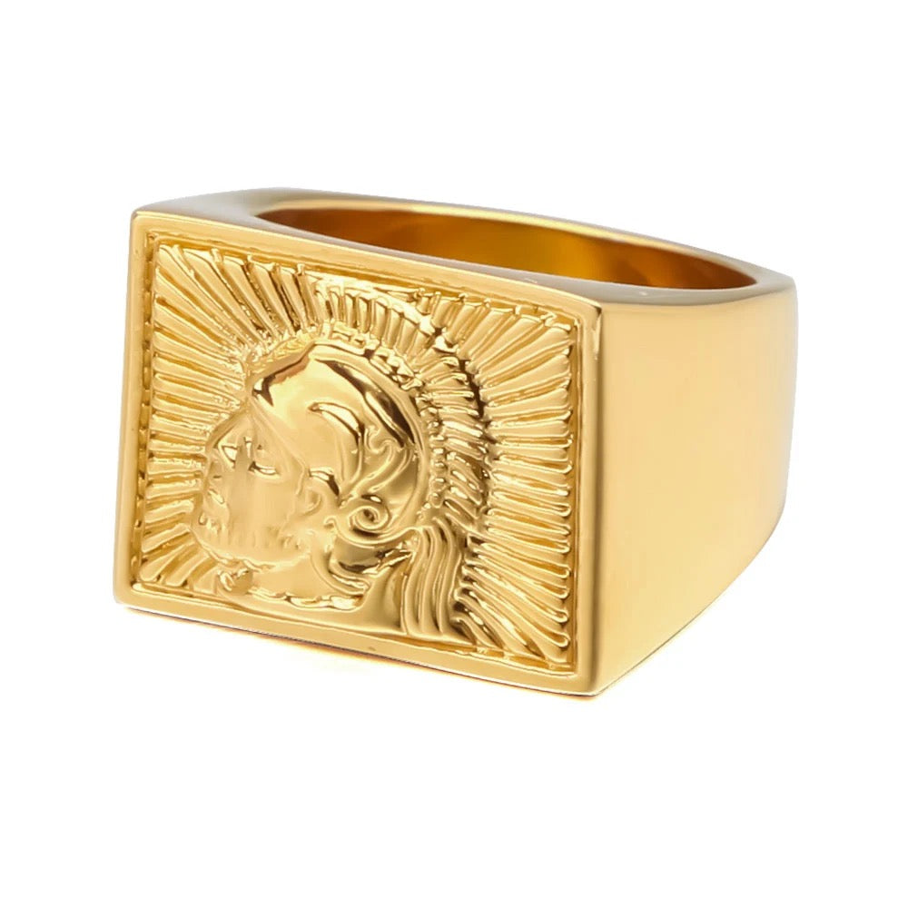 Bague en métal unisexe