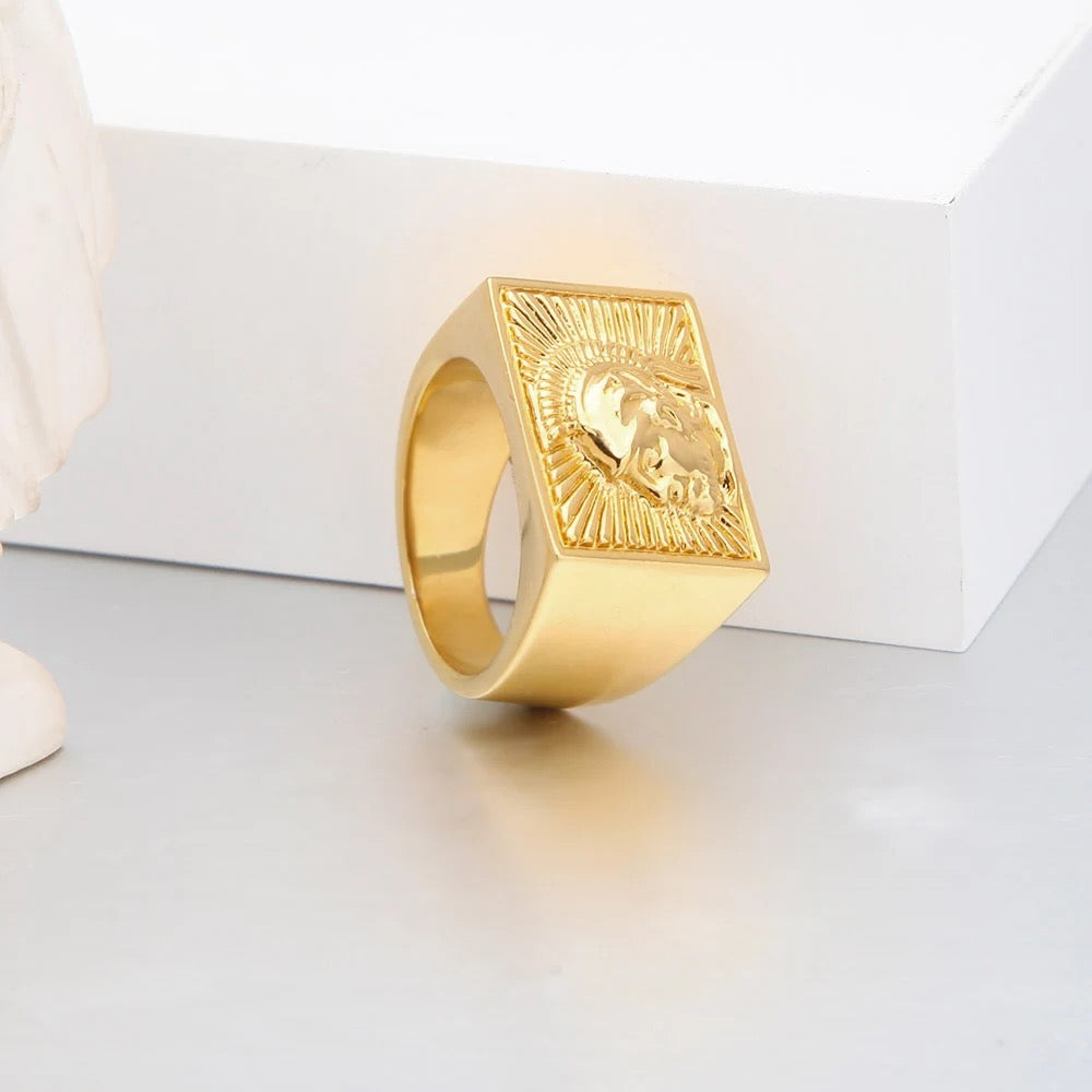 Bague en métal unisexe