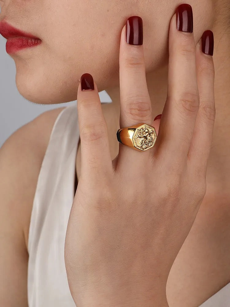 Bague unisexe en métal
