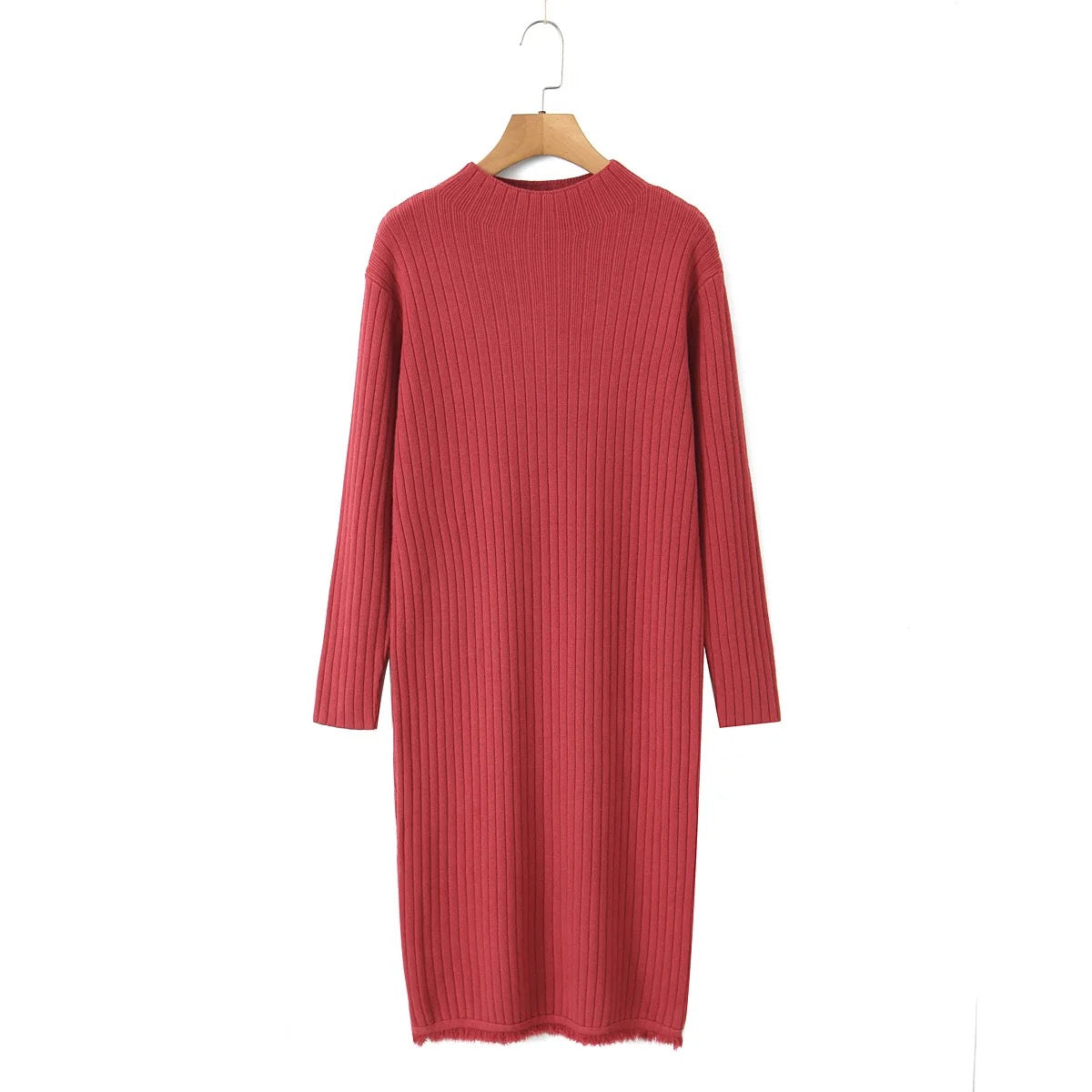 Robe pull à manches longues.